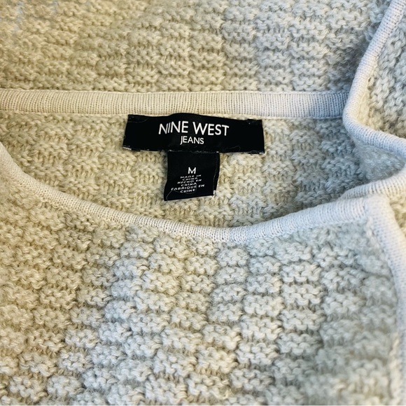 NINE West Jeans open cardigan/ turtleneck Sweater long oversized Medium - Picture 2 of 8